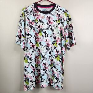 Artful Dodger Y2K Skull And Floral Bloodied Cleaved AOP Short Sleeve Tee 3XL